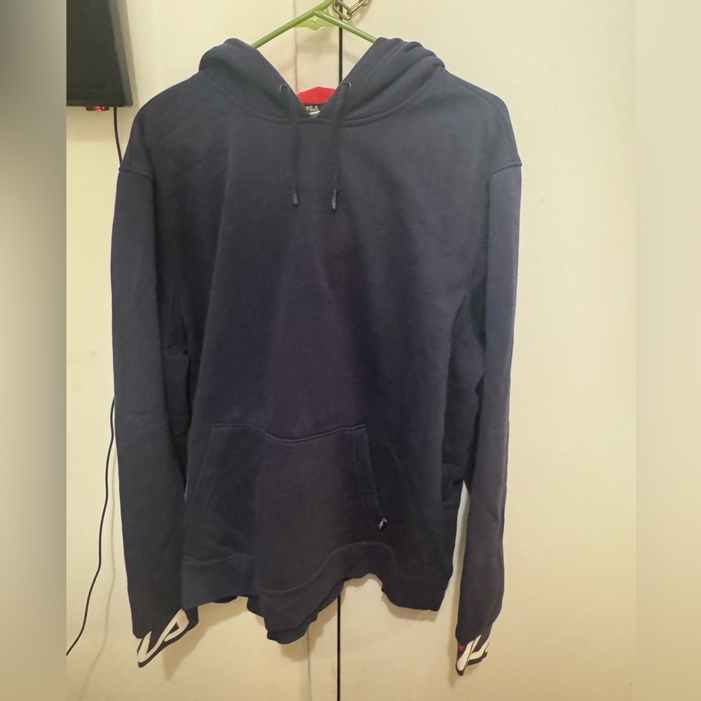 Fila Mens Navy Blue Hoodie